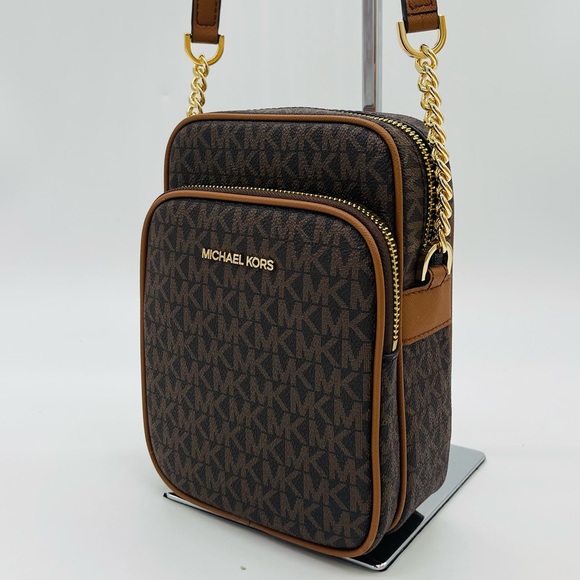 Michael Kors Medium NS Chain Xbody Bag Brown - Picture 3 of 11